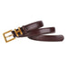 Belt with Square Buckle Adjustable for Trousers - Coffee