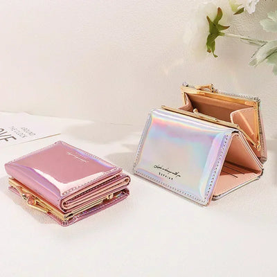 Iridescent Hasp Wallet for Everyday Essentials Gift - WO2MEN