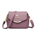 Elegant Shoulder Bag Crossbody Purse Zipper Closure - Purple
