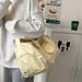Crossbody Travel Tote Bag with Front Zip Pocket - Yellow