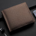 Textured Compact Wallet With Integrated Zipper System - Brown