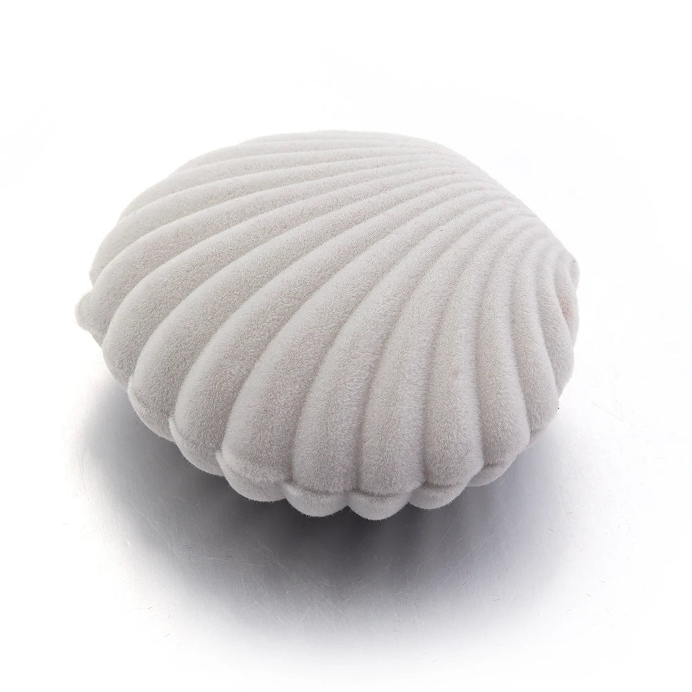 Shell Velvet Jewelry Box for Earrings Display Case