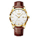 Elegant Quartz Watch with Date Display for Formal Wear - Gold White