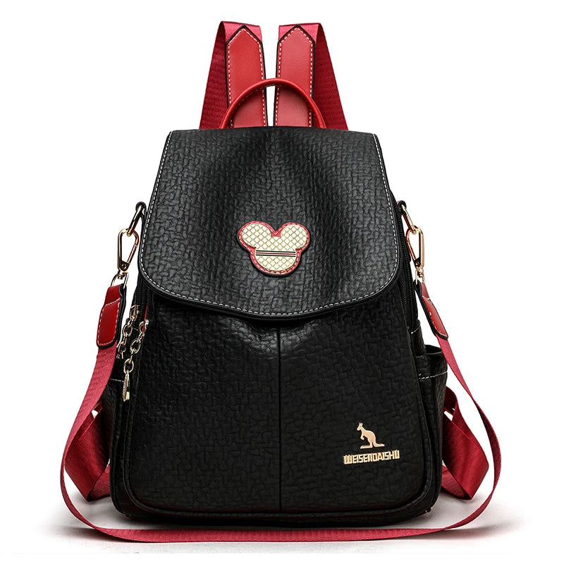 Backpack with Multiple Pockets for Everyday City Use - Red