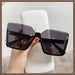Half Frame Sunglasses With Gradient Lenses Square Form - Black Black