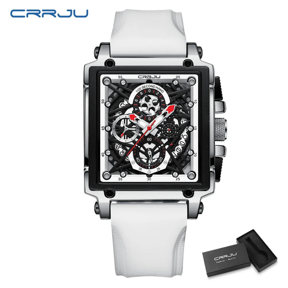 Skeleton Square Chronograph Timepiece With Subdials