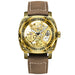 Skeleton Mechanical Watch Automatic Self Wind - Gold Brown