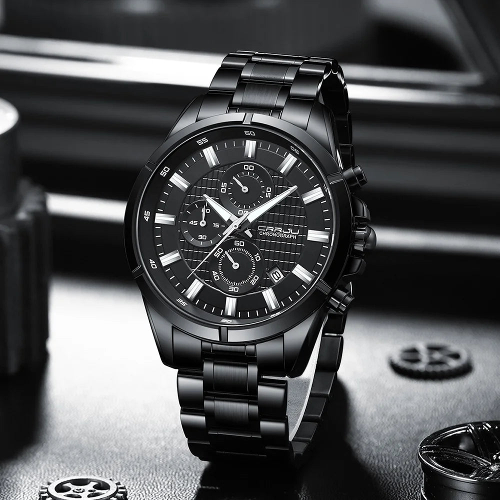 Artisan Chronograph Timepiece With Grid Dial Signature