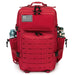 45L Molle Tactical Backpack with Water Bottle Pockets - Red V2