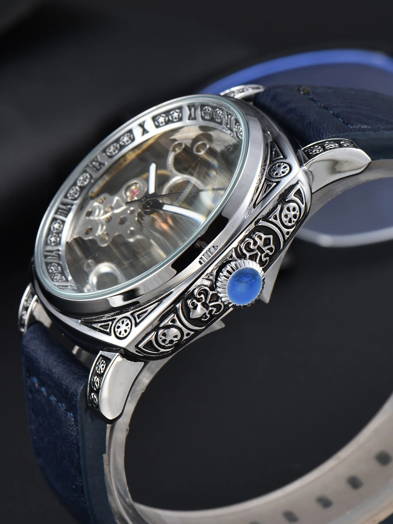 Skeleton Mechanical Watch Openwork Dial Luminous Hands