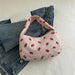 Strawberry Print Shoulder Bag Mini Purse Elegant - Pink
