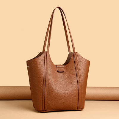 Elegant Top Handle Handbag with Rivet Detail Trim