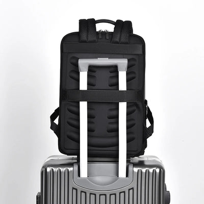 PU Leather Backpack with USB Charging Port for Travel