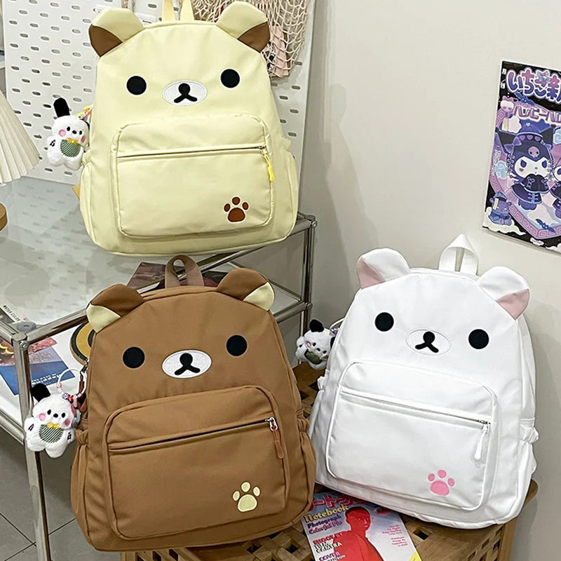 Backpack Bear Design Anime Theme for Daily Use