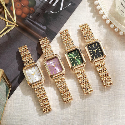 Rectangular Dial Quartz Watch for Everyday Wear