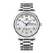 Classic Men Watch with Calendar and Day Window - Silver