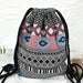 Backpack Drawstring Ethnic Pattern Bag Boho Chic - No V4