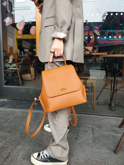 Backpack With Flap Lock For Everyday Refined Living - WO2MEN