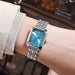 Luxury Women Watch Quartz Square Bracelet Classic - Silver Blue