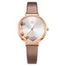 Ginkgo Bloom Watch with Floral Dial Accents Graceful - Brown