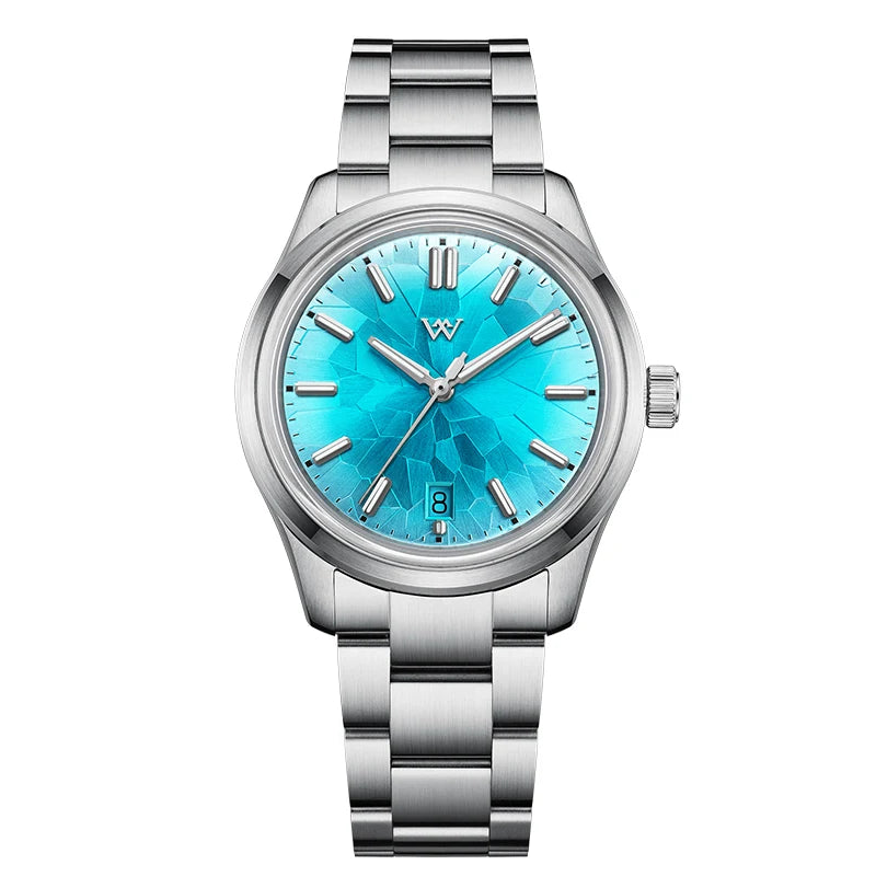 Automatic Mechanical Wristwatch Water Resistant 100M - Blue