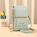 Crossbody Bag PU Leather Wallet Organizer for Everyday Use - Light Green