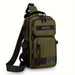 Crossbody Chest Bag for Outdoor Travel with Pockets - Green