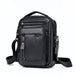 Crossbody Messenger Bag with Multiple Zippered Pockets - Black