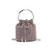 Glimmer Ring Beaded Evening Bag for Glamorous Moments - Rose red