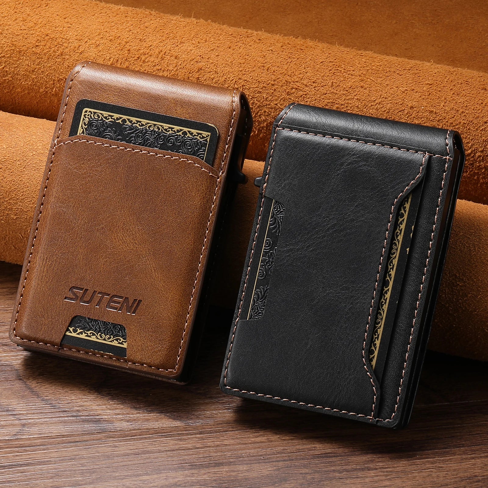 Flip Card Wallet Premium With Photo Window And Ejector