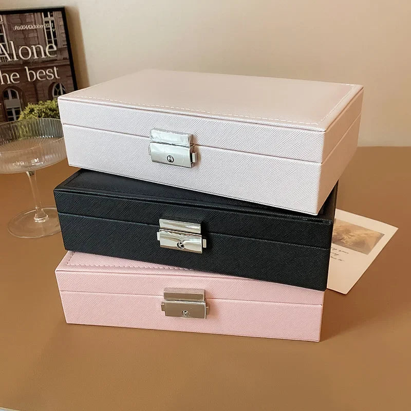 Large Jewellery Box with Lock and Compartments