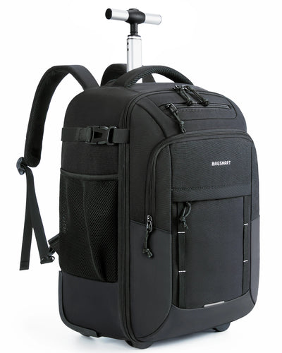 Wheeled Laptop Backpack Large Capacity for travel - Black