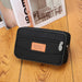 Waist Pack with Two Zippered Pockets Box Shape - Black