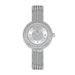 Luxury Crystal Dial Watch With Double Ring Bezel - Silver