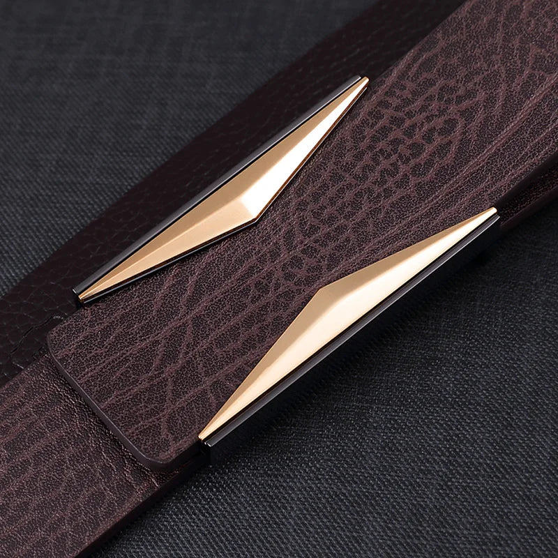 Belt with Geometric Buckle for Smart Formal Wear