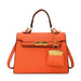 Lockable Satchel With Charm Pouch And Chain Accent Pro - Orange