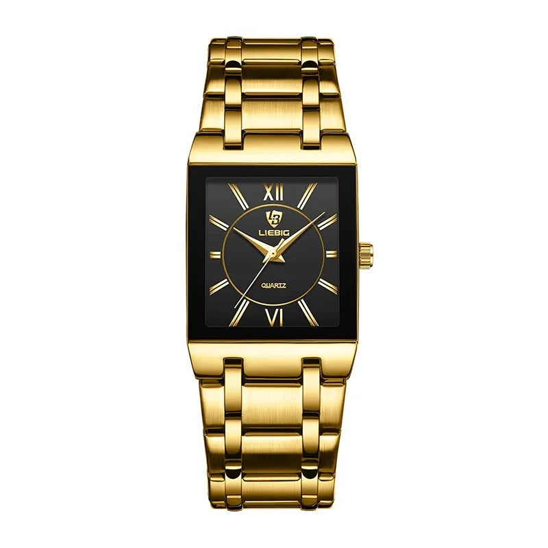 Watch Quartz Movement Square Case Classic Design