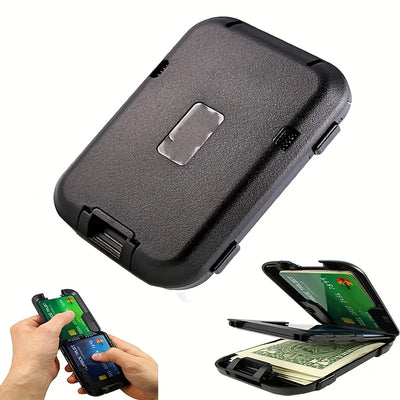 Ultra Slim RFID Card Clip Wallet for Cash and Cards