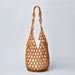 Bohemian Woven Handbag with Beaded Detailing Exclusive - Brown