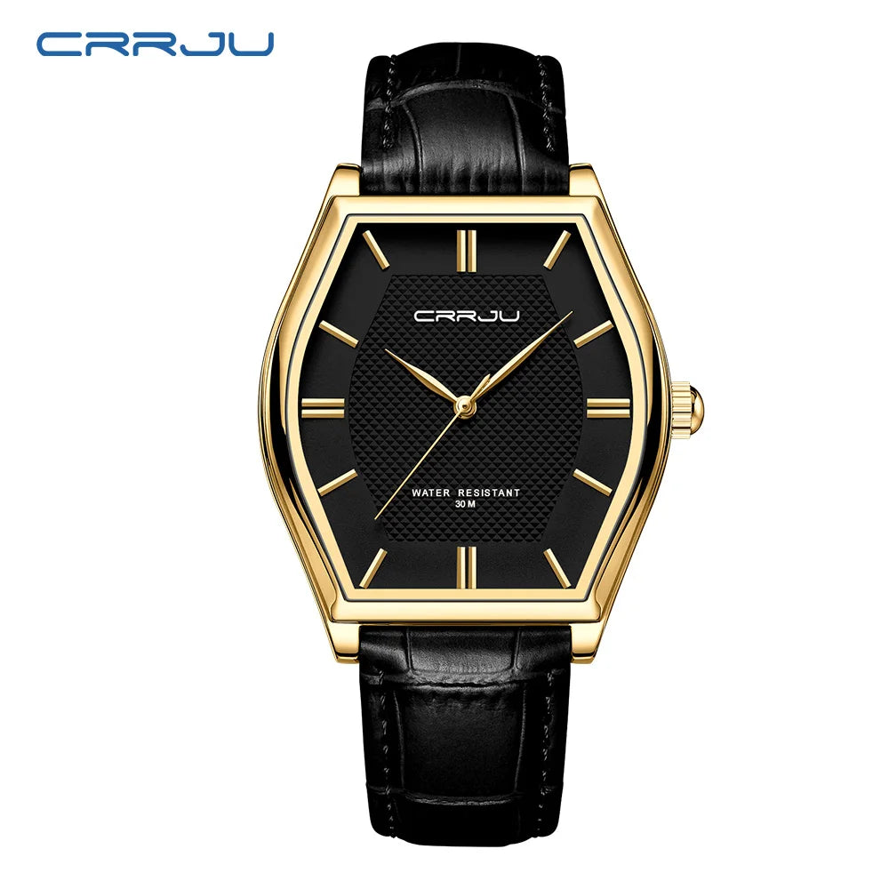 Tonneau Form Timepiece With Classic Band For Dailywear