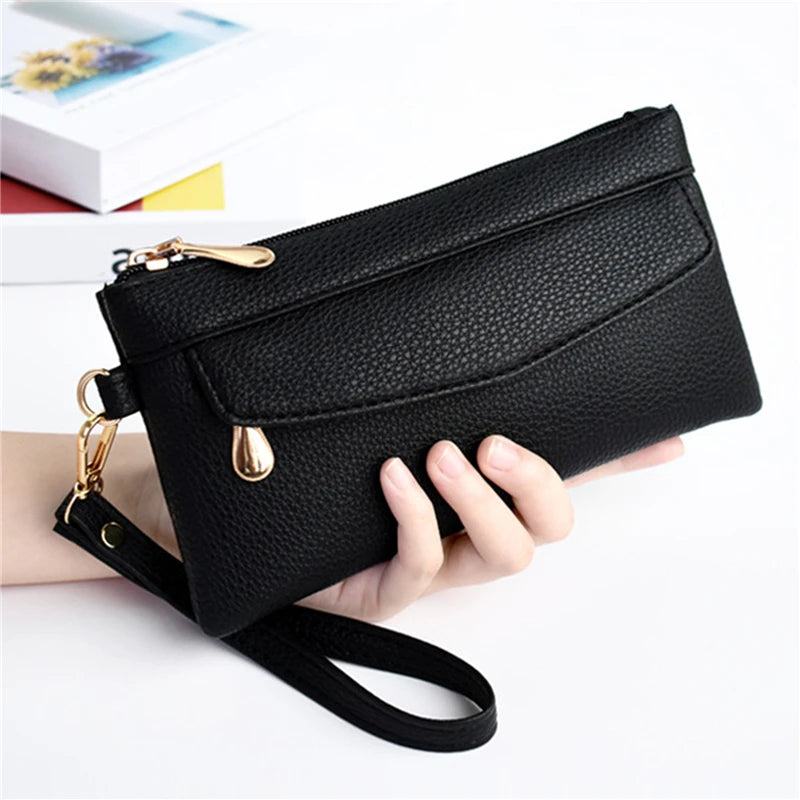 Long Design Wallet with Zipper Pocket Card Holder
