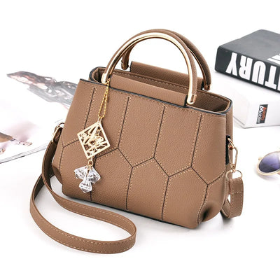 Handbag Hexagon Panel Structure With Dainty Charm Grace - WO2MEN