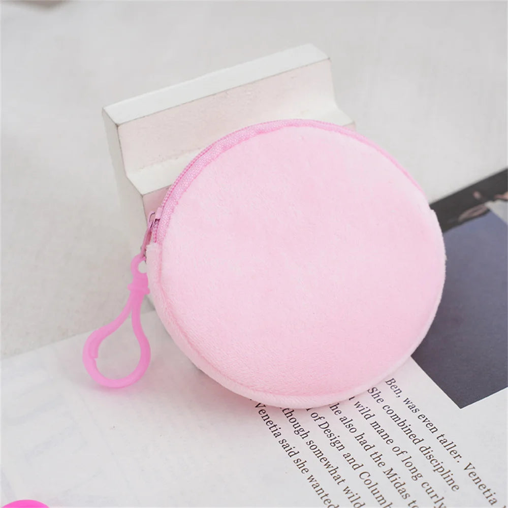 Watermelon Plush Coin Purse with Zipper Closure - Pink