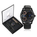 Gearwork Prestige Timepiece Gift Set with Dual Straps - Black