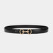 Belt With Horsebit Buckle In Classic Silhouette - Black