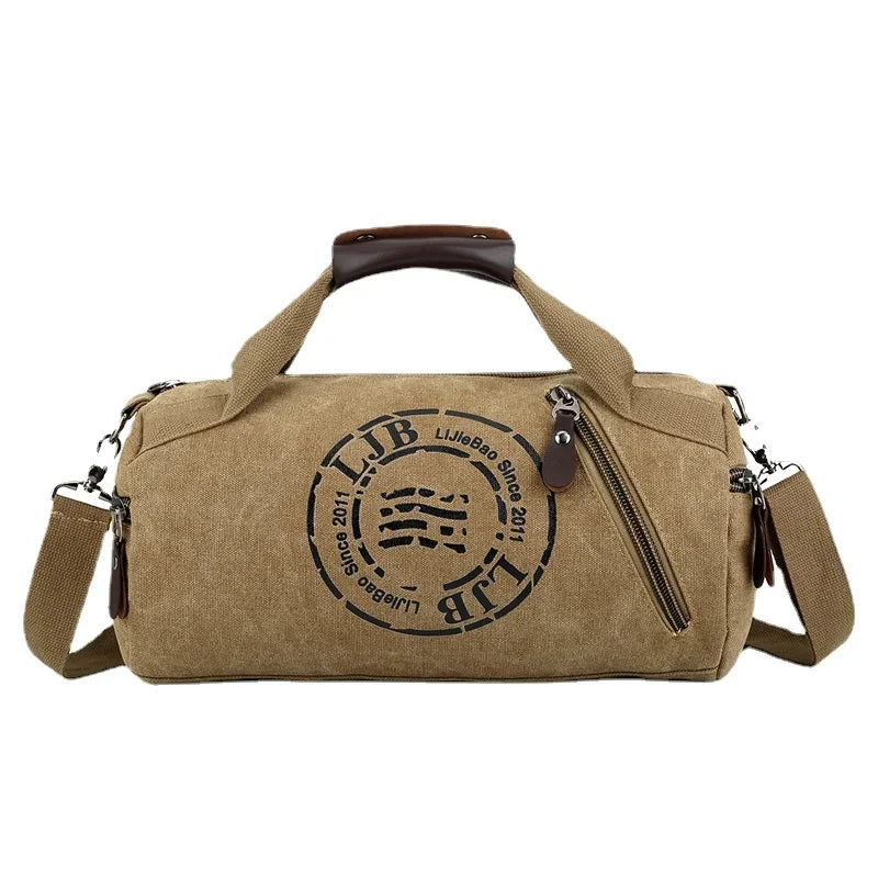 Durable Canvas Duffel Bag for Travel and Gym Use