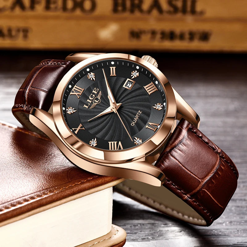 Quartz Movement Watch with Date Function Elegant Dial
