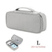 Travel Cable Organizer Bag for Electronics and Cables - Grey L