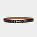 Belt With Horsebit Buckle In Classic Silhouette - Coffee