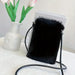 Shoulder Bag with Flap Closure Large Capacity - Black